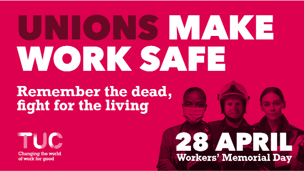 Poster advertising Workers Memorial Day