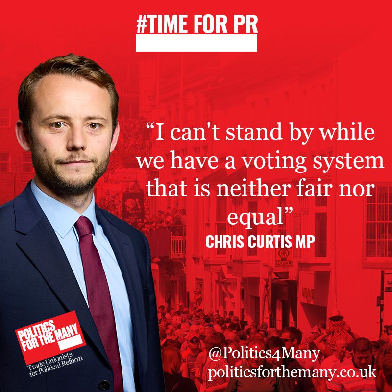 I can't stand by while we have a voting system that is neither fair nor equal - Chris Curtis