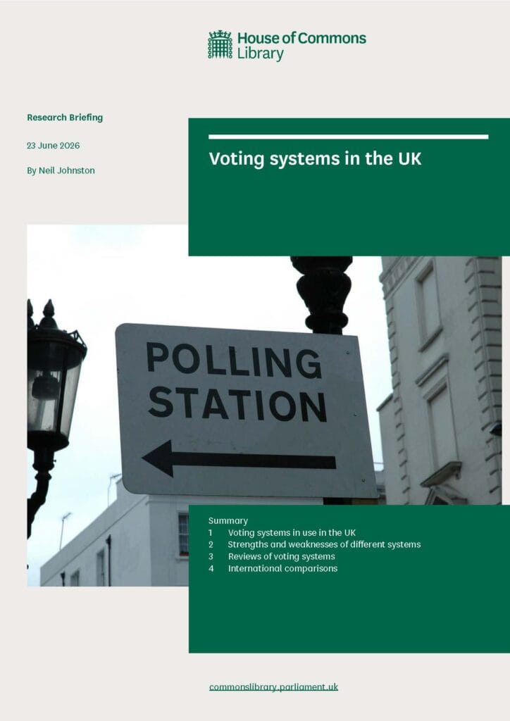 Voting systems in the UK cover